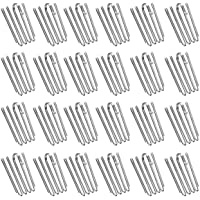 Natuce 24PCS Gancho Cortina- Metal 4 Dientes Pinch Pleat Cortinas Cortina Ganchos- Ganchos de Cortina